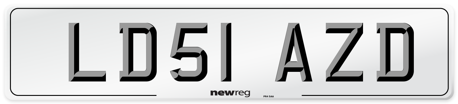 LD51 AZD Number Plate from New Reg